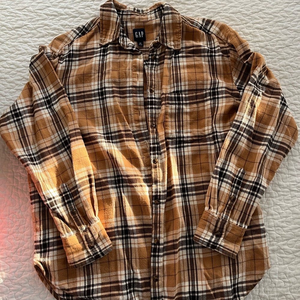Gap Oversized Flannel Button Up Shirt